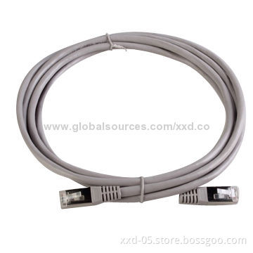 SFTP Cat6 Patch Cord, 24AWG PVC Jacket 8P8C RJ45 and BC Stranded Conductor Twisted Pair